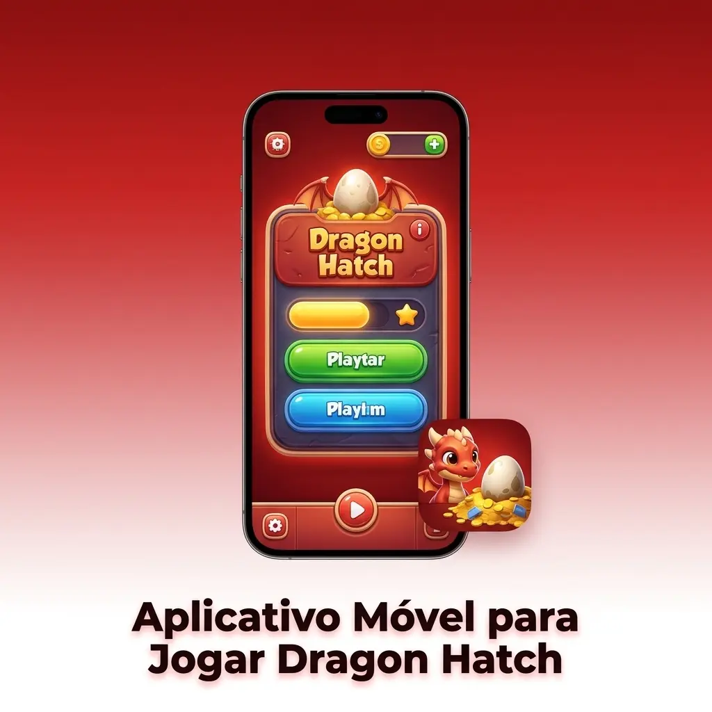 Aplicativo móvel para jogar Dragon Hatch no Android e iOS com bônus, Pix e gráficos otimizados