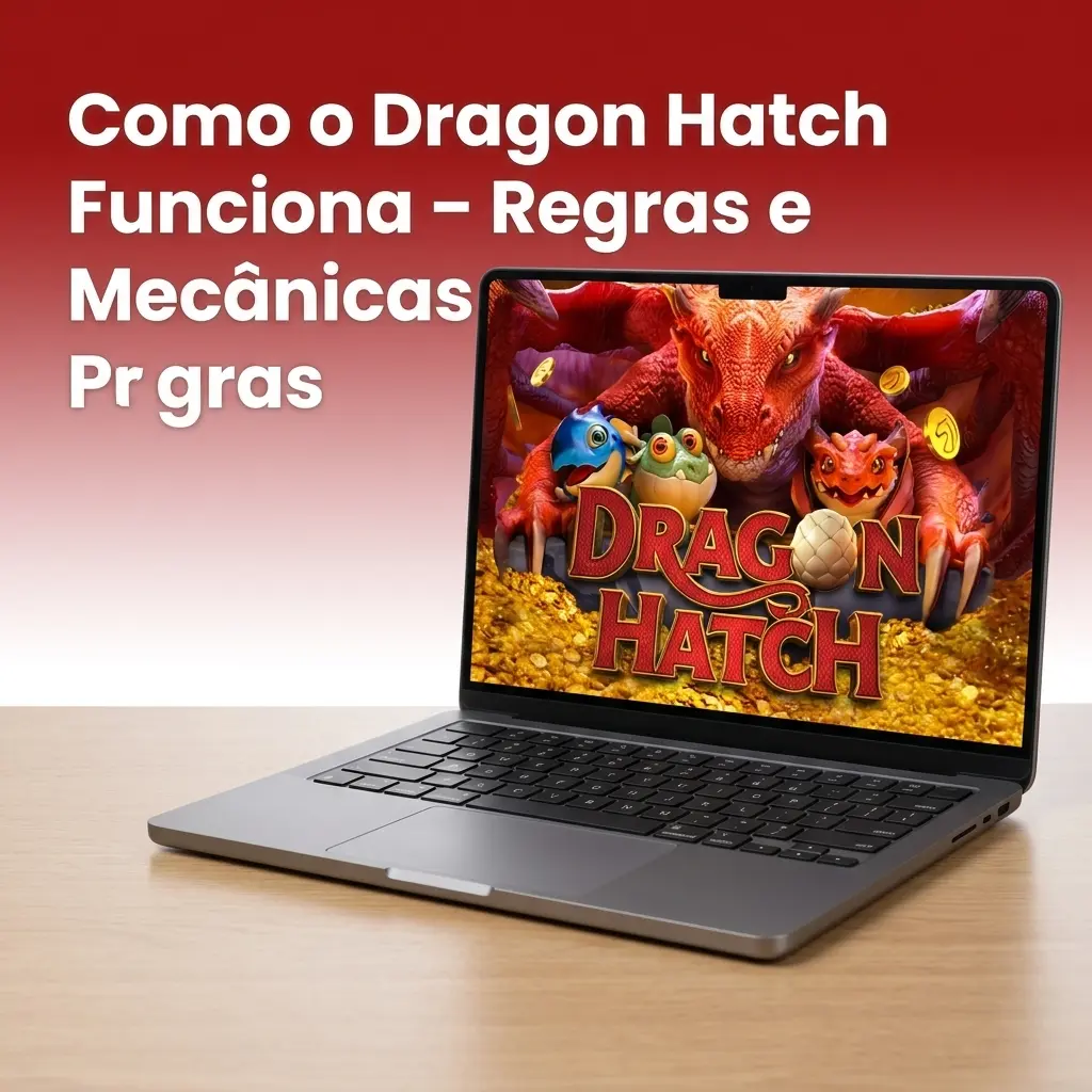 Grade 5x5 do Dragon Hatch com clusters de símbolos, ovos de dragão e mecânicas de multiplicadores explicadas